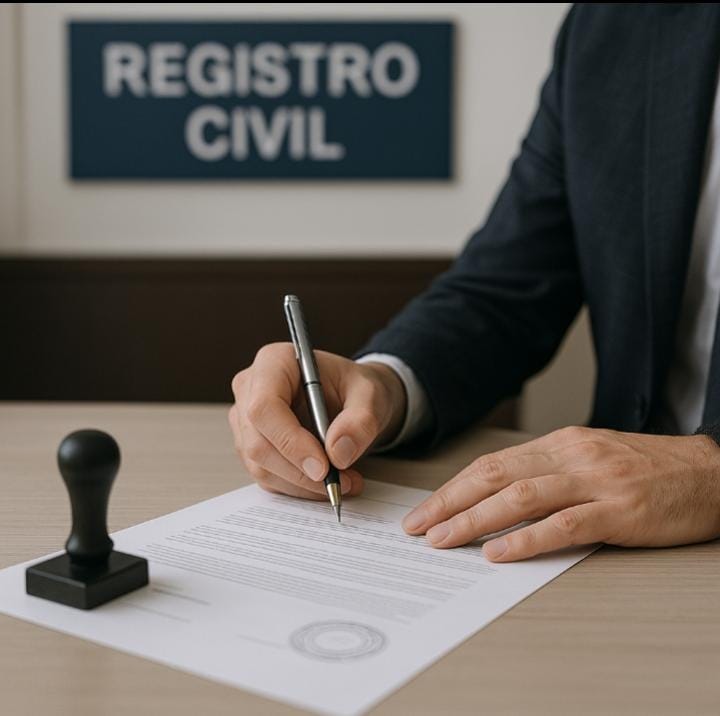 Tramite y diligencia en Reg. Civil